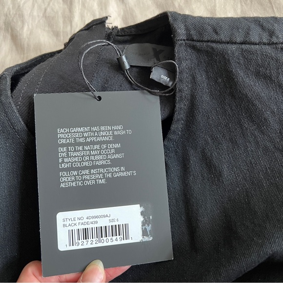 NWT Denim x Alexander Wang frayed zip up mini dress - Picture 9 of 11